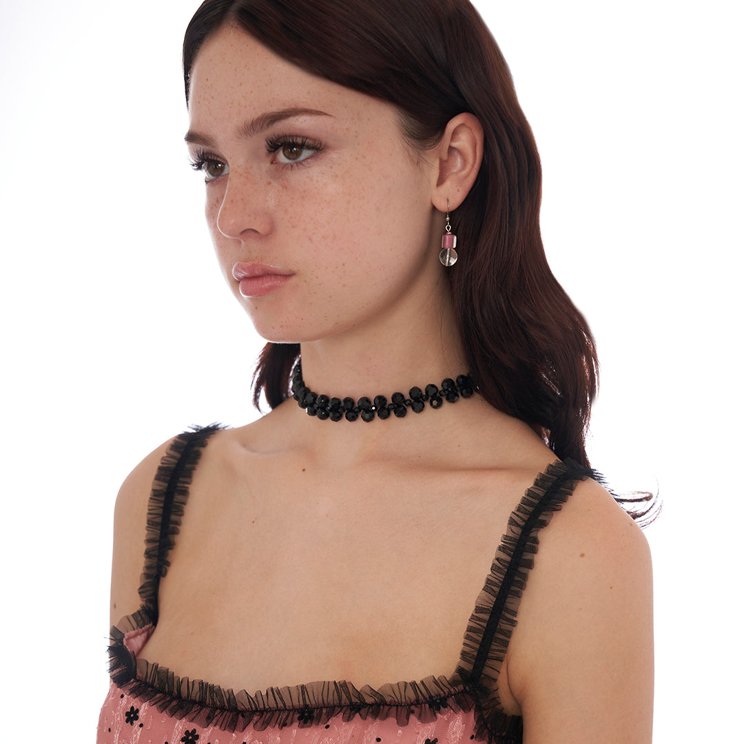 Braided Glossy Bead Choker