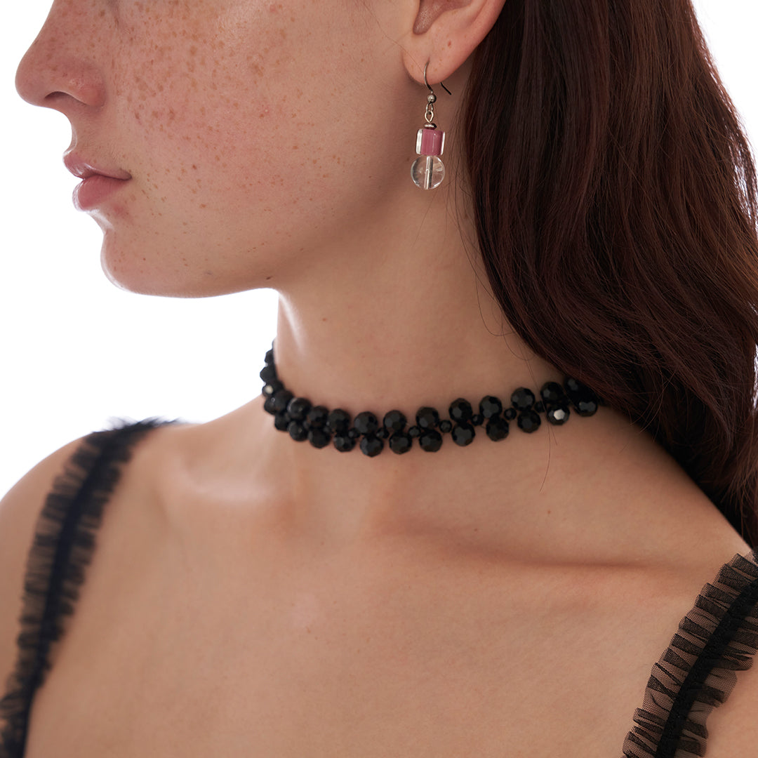 Braided Glossy Bead Choker