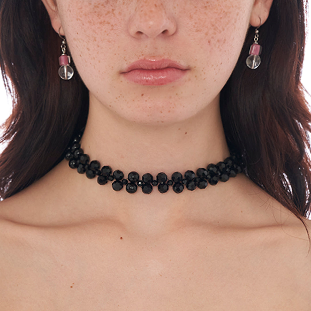 Braided Glossy Bead Choker