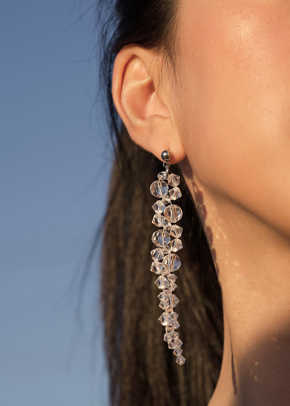 Braided Crystal Beads Earring