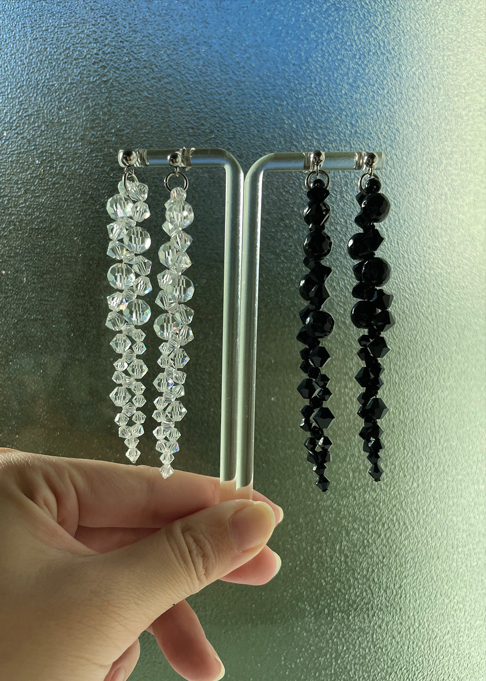 Braided Crystal Beads Earring