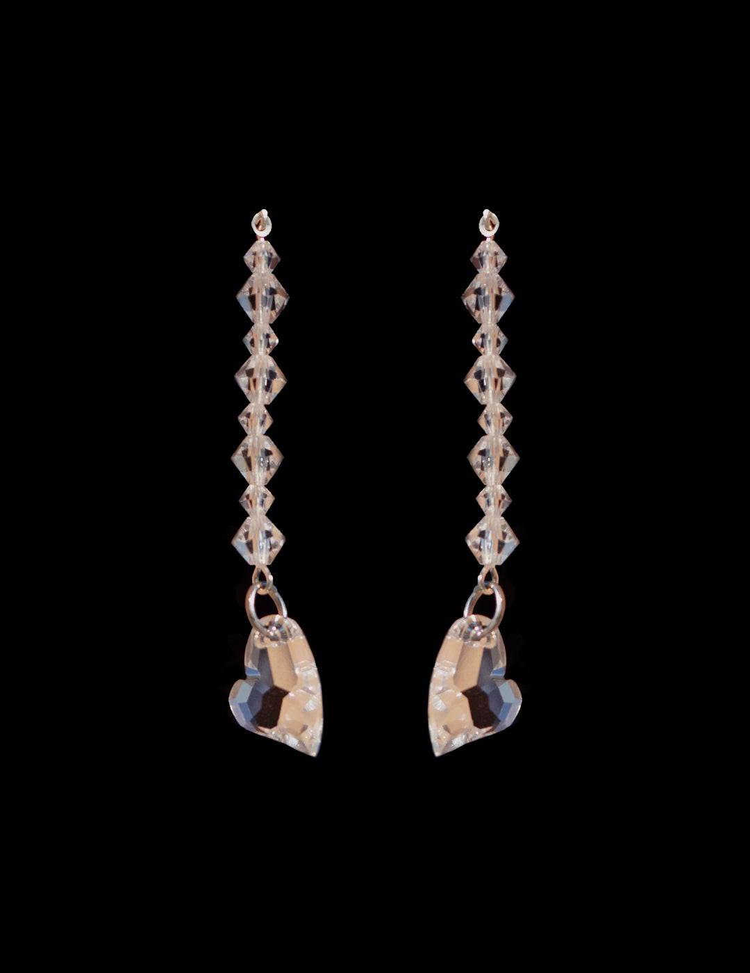 Crystal Heart Drop Earring